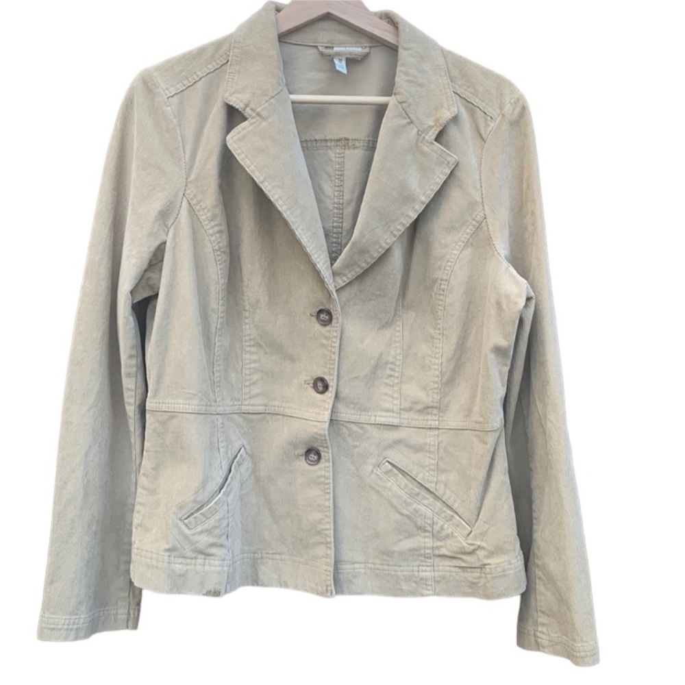 ST.JOHN’S Bay women's large corduroy tan jacket